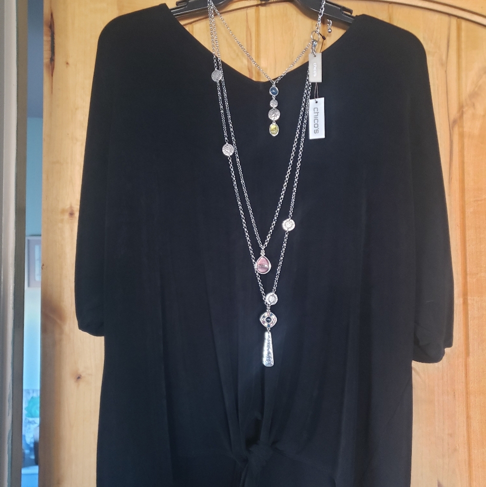 Chico's Convertible/Reversible Triple-Layer Necklace NWTs